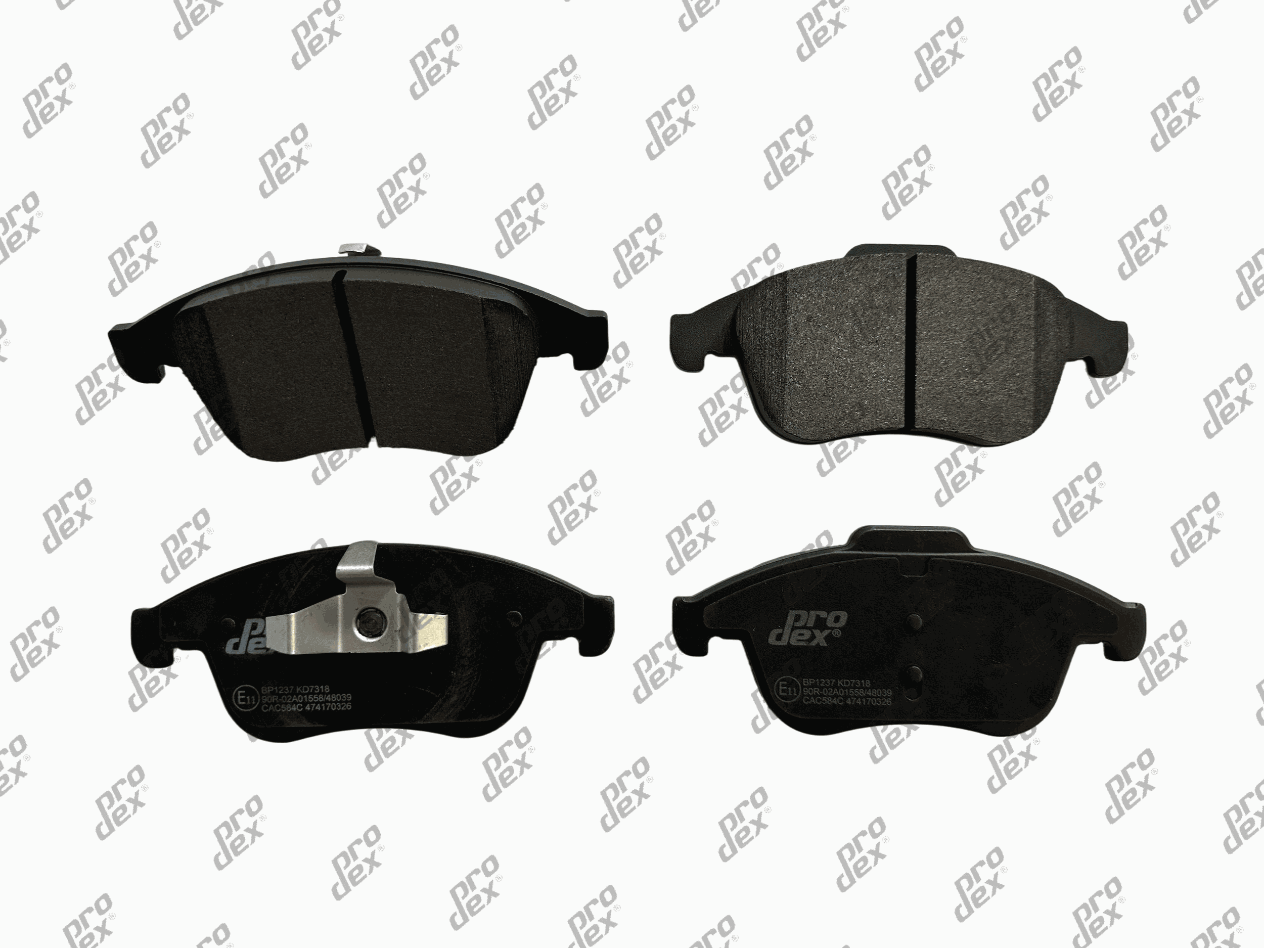 Plaquettes de frein avant (jeu de 4) Prodex BP1237 pour Renault Laguna III, Laguna III Grandtour, Laguna