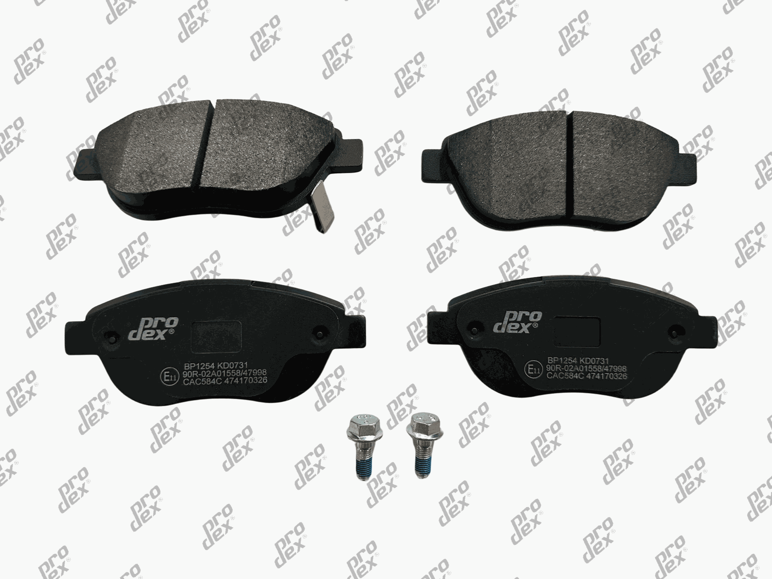 Plaquettes de frein avant (jeu de 4) Prodex BP1254 pour Opel Corsa D, Fiat 500L