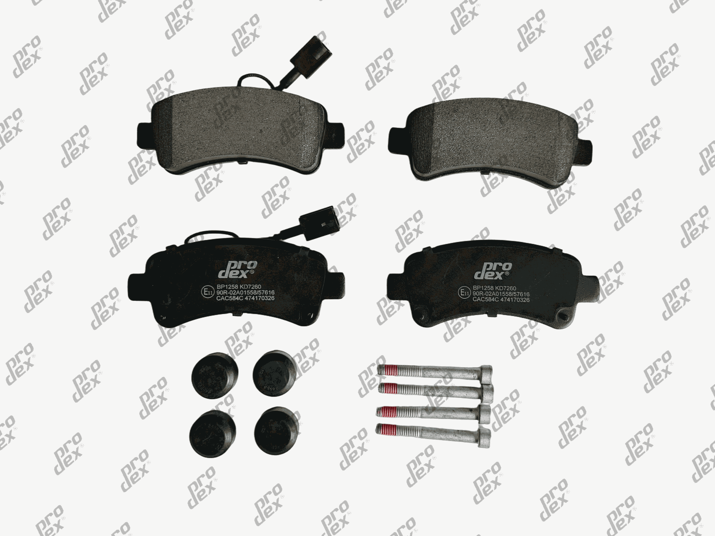 Plaquettes de frein arrière (jeu de 4) Prodex BP1258 pour Fiat Ducato, Citroën Jumper II, Peugeot Boxer