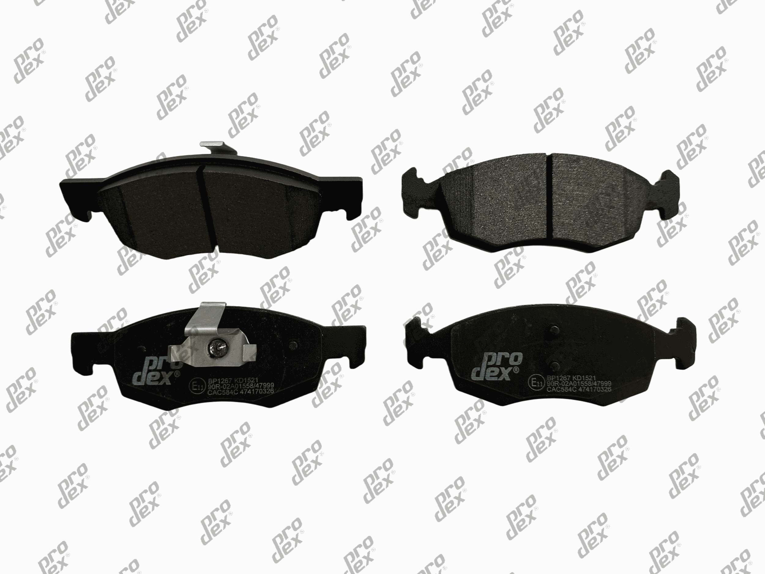 Plaquettes de frein avant (jeu de 4) Prodex BP1267 pour Dacia Logan Mcv, Sandero