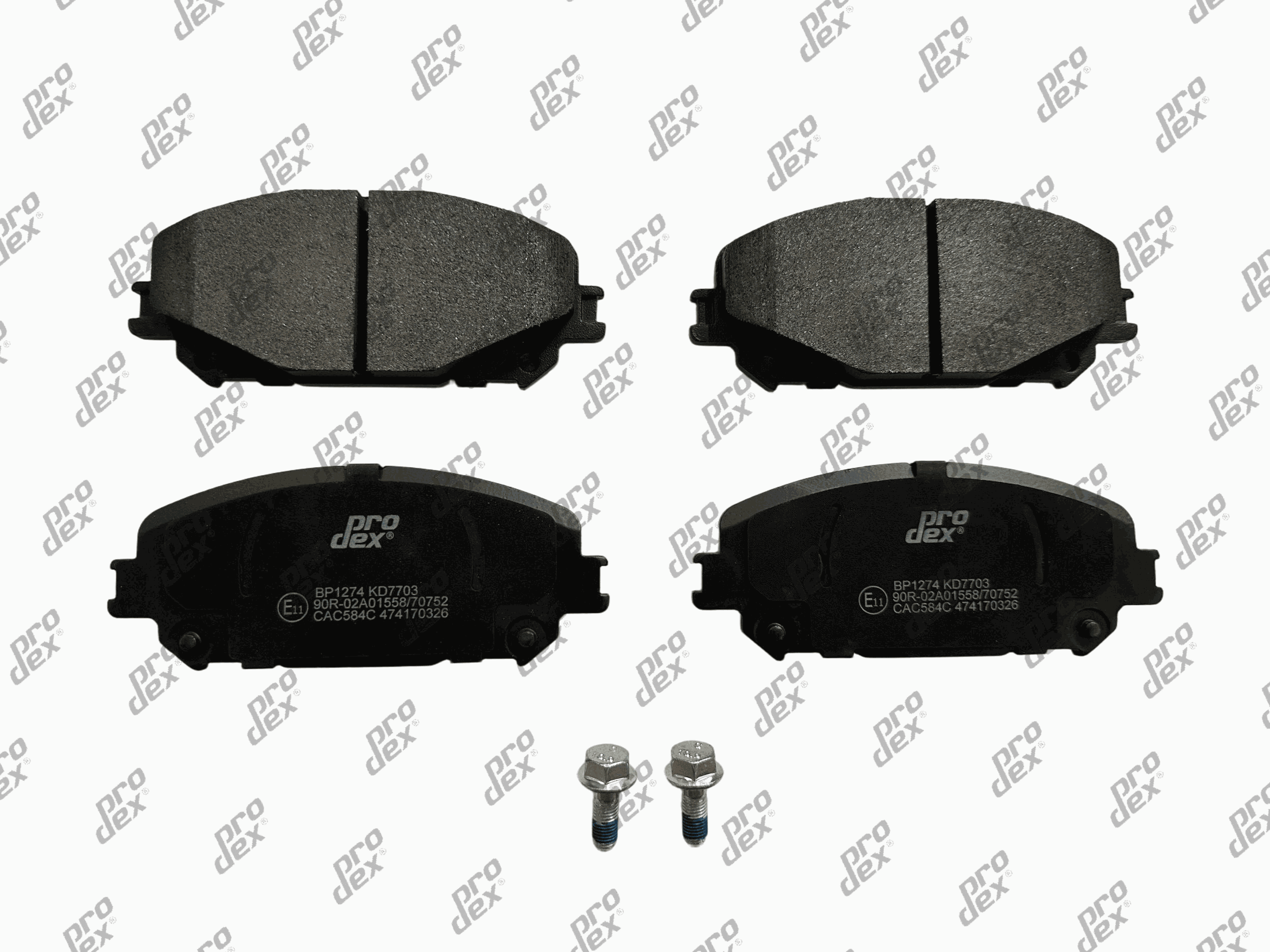Plaquettes de frein avant (jeu de 4) Prodex BP1274 pour Renault Espace V, Grand Scénic IV, Scénic IV