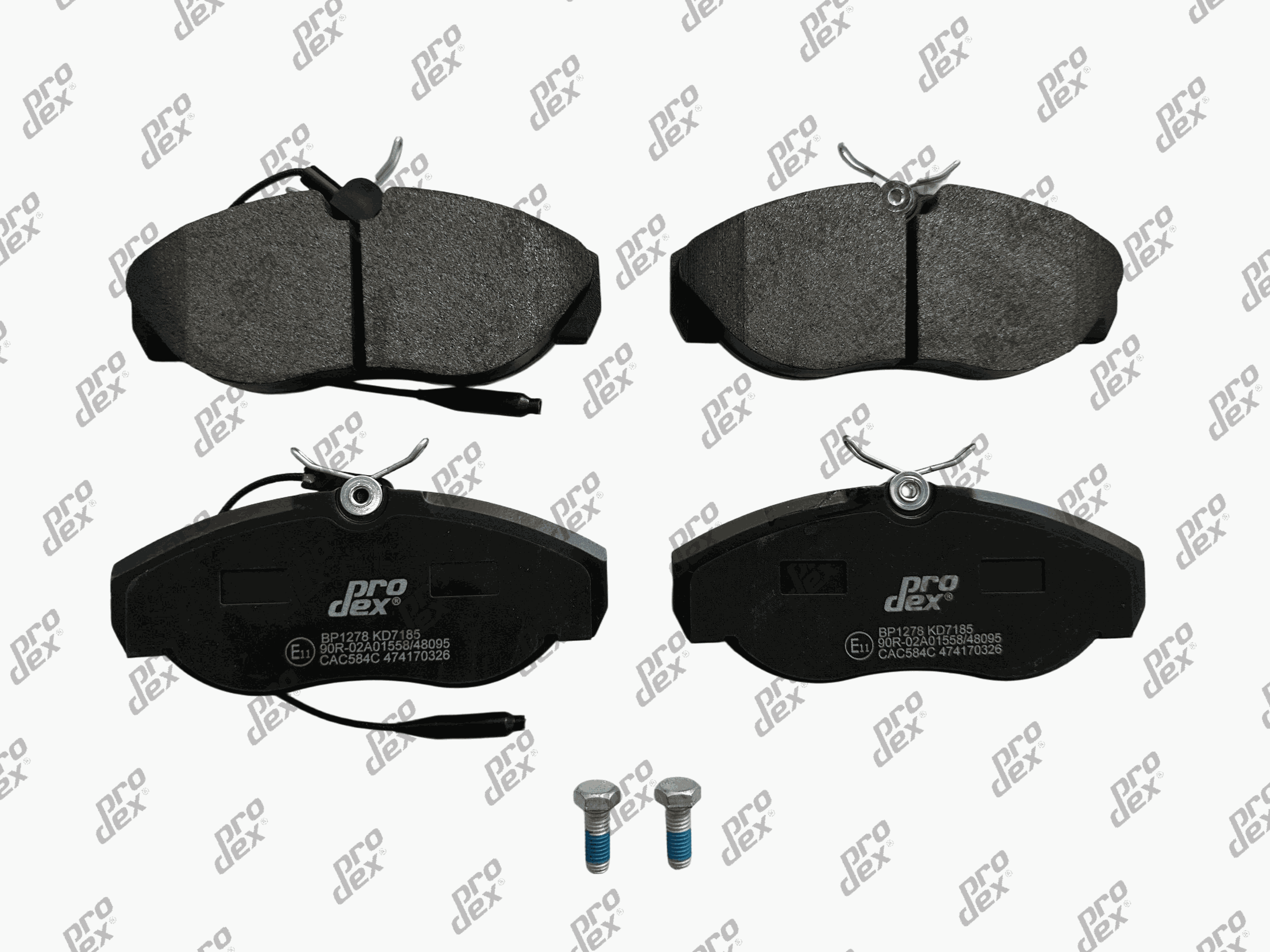Plaquettes de frein avant (jeu de 4) Prodex BP1278 pour Peugeot Boxer, Citroën Jumper I, Fiat Ducato