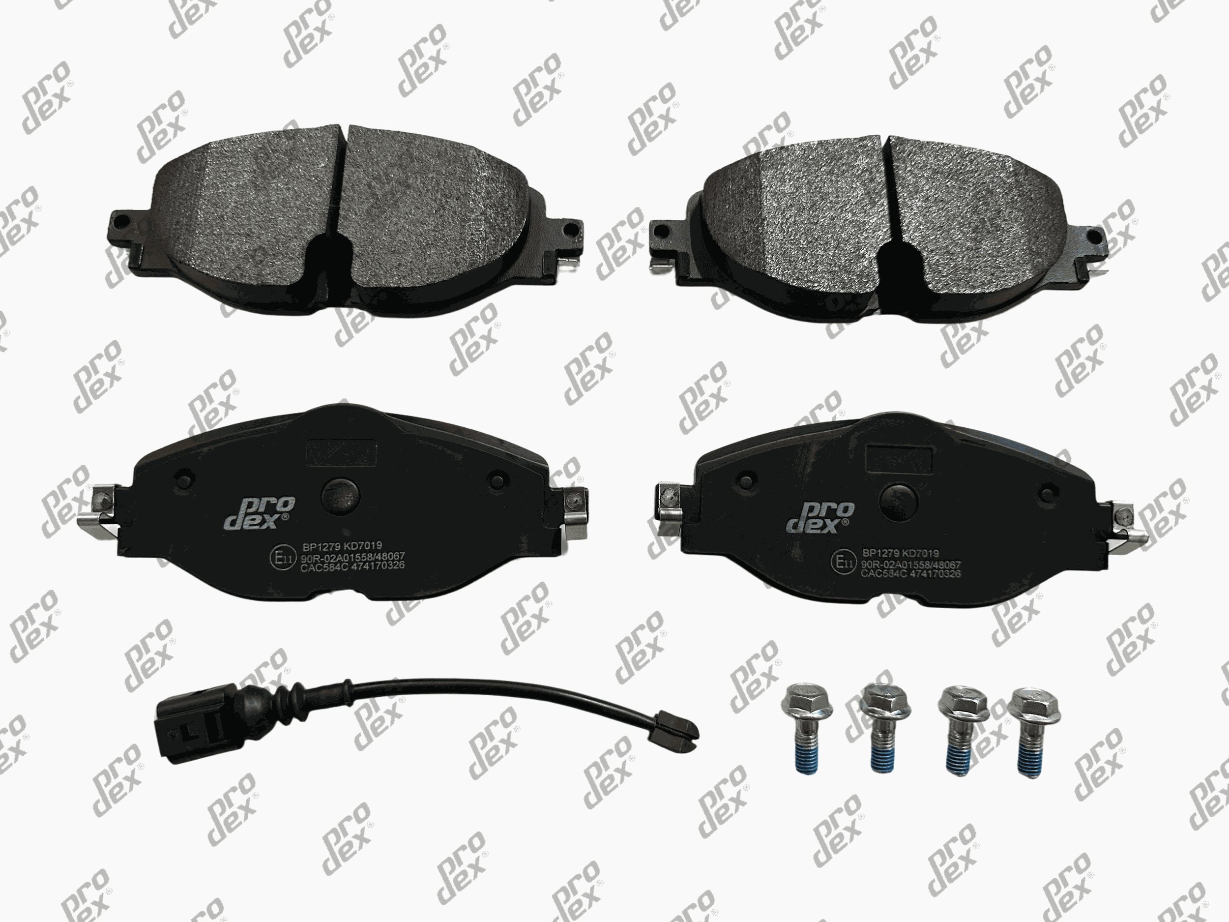 Plaquettes de frein avant (jeu de 4) Prodex BP1279 pour Volkswagen Golf VII, T-Roc, Tiguan