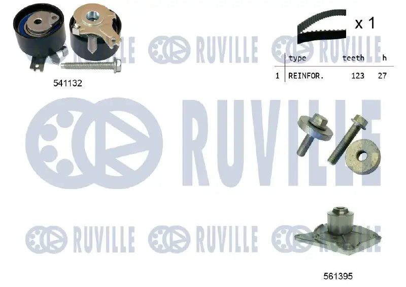 Pompe à eau + kit de courroie crantée pour CLIO 03->10 1.5 DCI