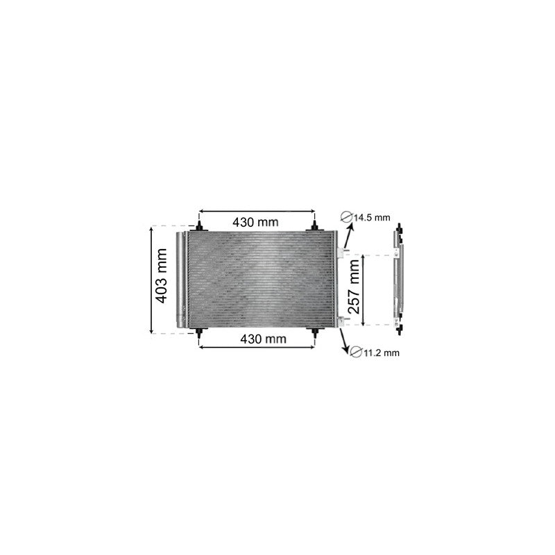 Condenseur de climatisation 1.4 / 1.6 / 2.0 / 1.4 HDi / 2.0 Hdi Peugeot 307 phase 1 2001-2004