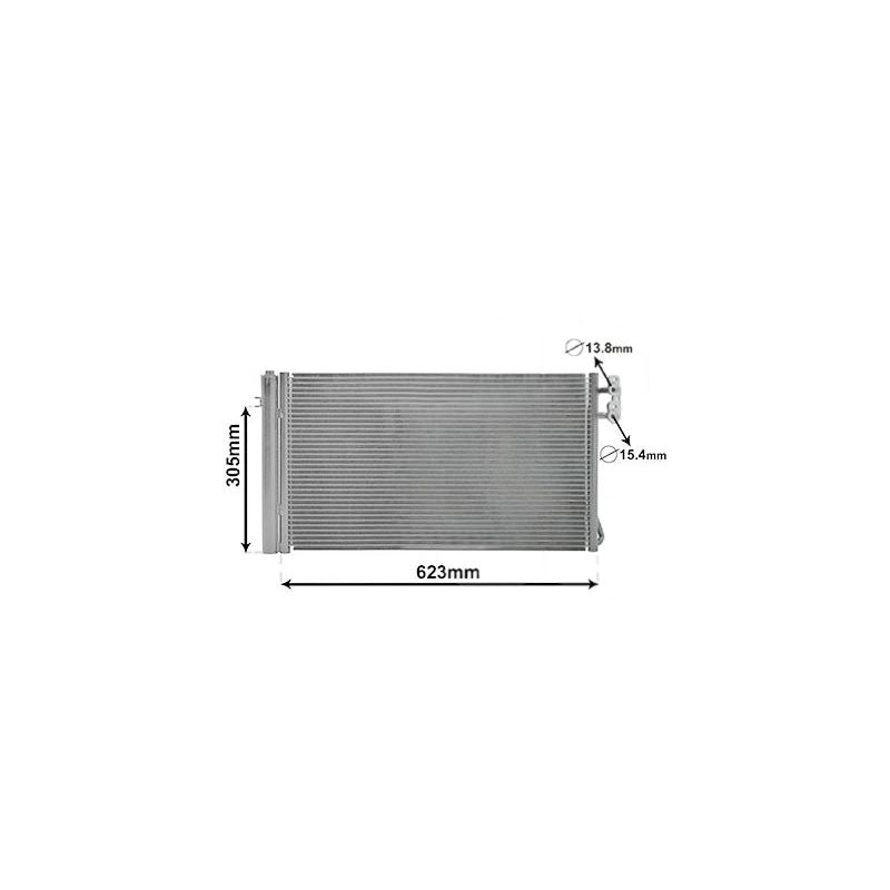 Condenseur de climatisation avec bouteille 116d / 118d / 120d / 123d BMW Série 1 E81-E87 phase 2 2007-2012