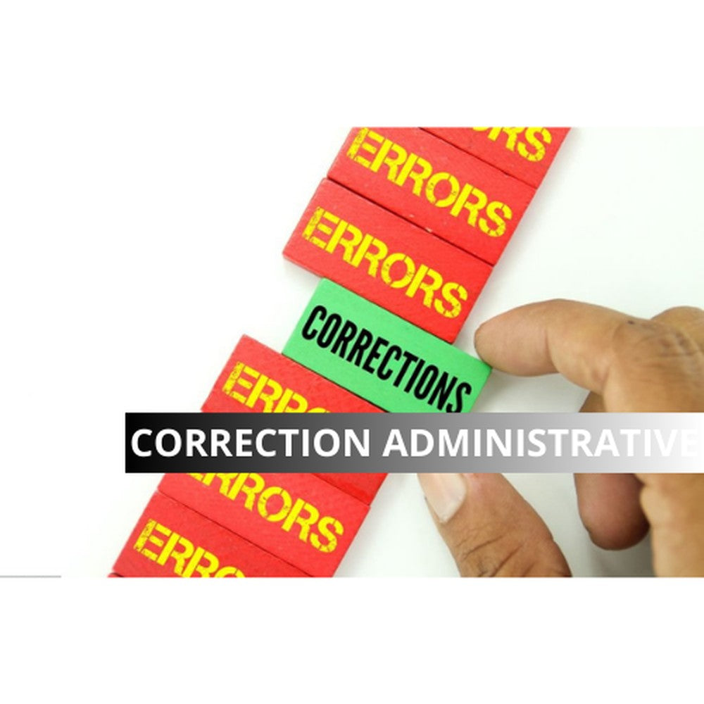 Carte grise – Correction d'une erreur