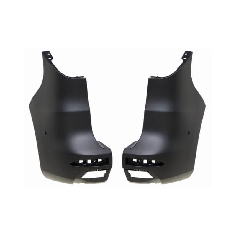 Crosses de pare-choc arrière noires avec trous radars 1 porte kit Renault Kangoo 3 depuis 2020