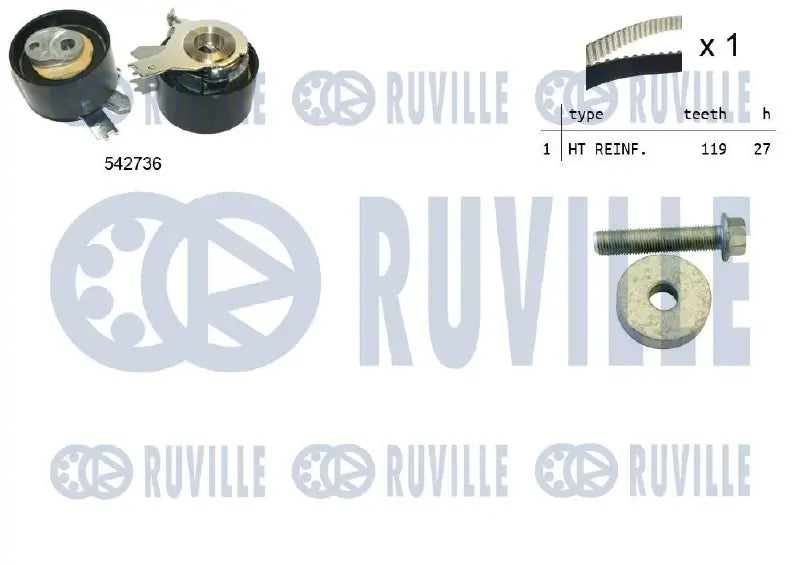 Kit de courroie crantée pour 1.5DCI 119 DENTS