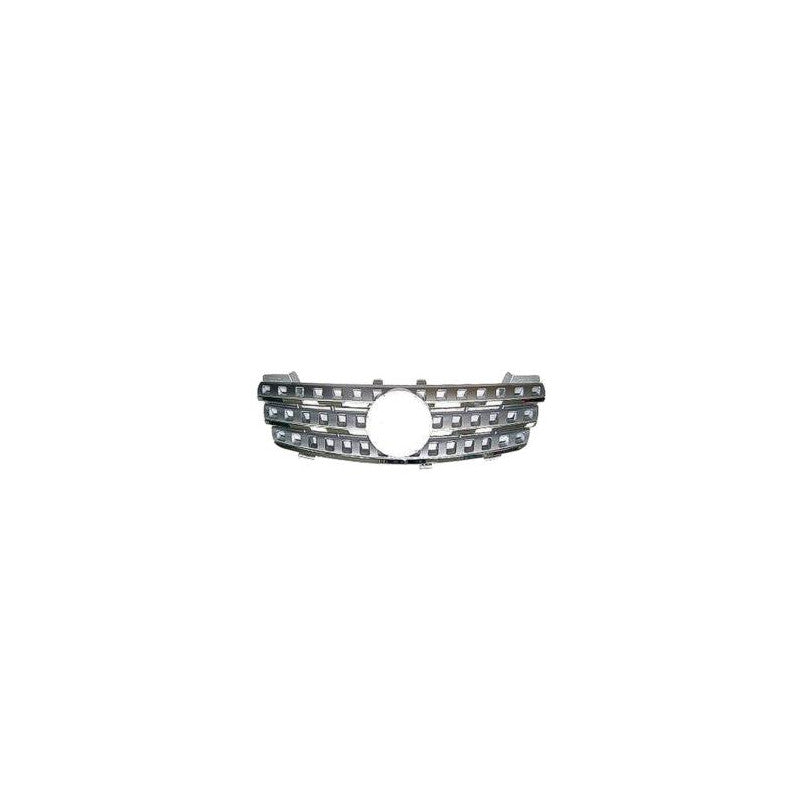Grille de calandre avant complète argent moulure chromée Mercedes ML (W164) phase 1 2005-2008