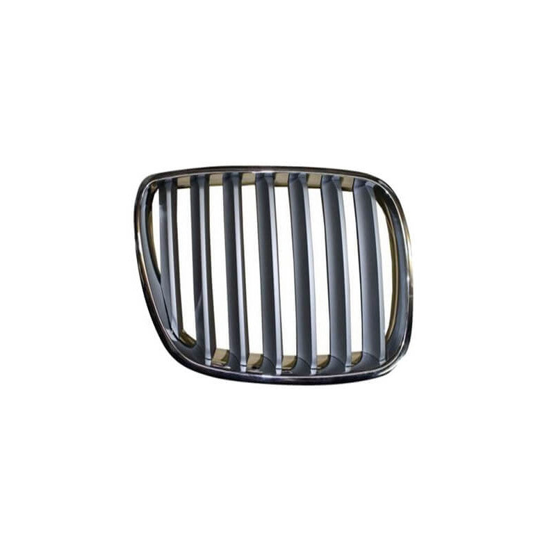 Grille de calandre avant droite chromée et titane foncée BMW X3 1 E83 phase 2 2006-2010