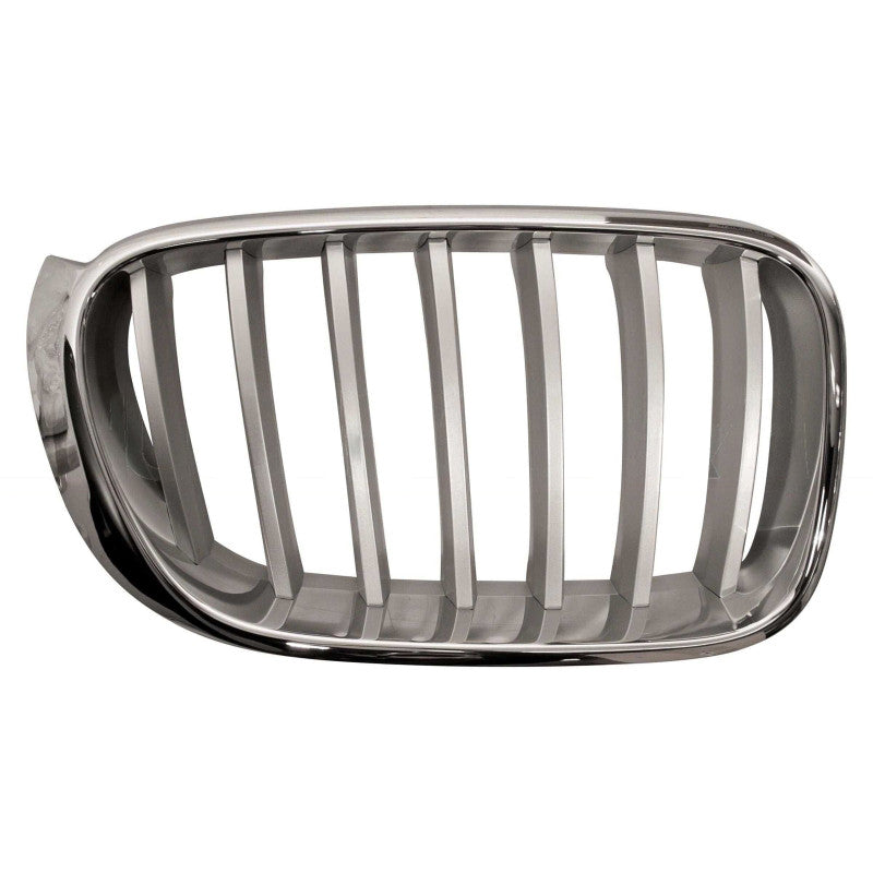 Grille de calandre avant droite contour chromé et lames chromées BMW X3 2 F25 phase 2 2014-2017