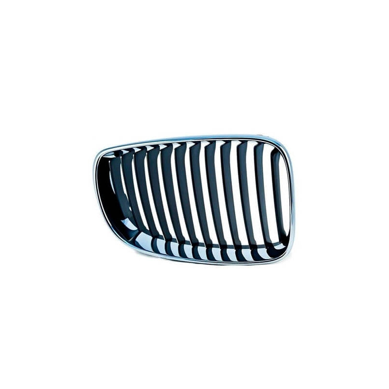 Grille de calandre avant droite ouverte noire et chromée BMW Serie 1 E87 phase 1 2004-2006