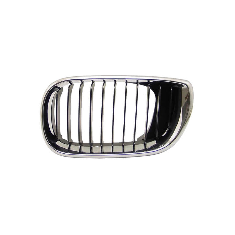 Grille de calandre avant gauche chromée et noire BMW Serie 3 E46 phase 2 2001-2005