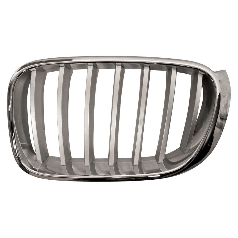 Grille de calandre avant gauche contour chromé et lames chromées BMW X3 2 F25 phase 2 2014-2017