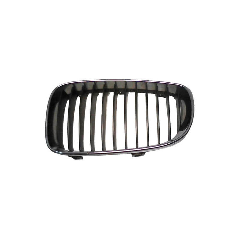 Grille de calandre avant gauche lames noires contour chromé BMW Série 1 E81-E87-E82-E88 2007-2012