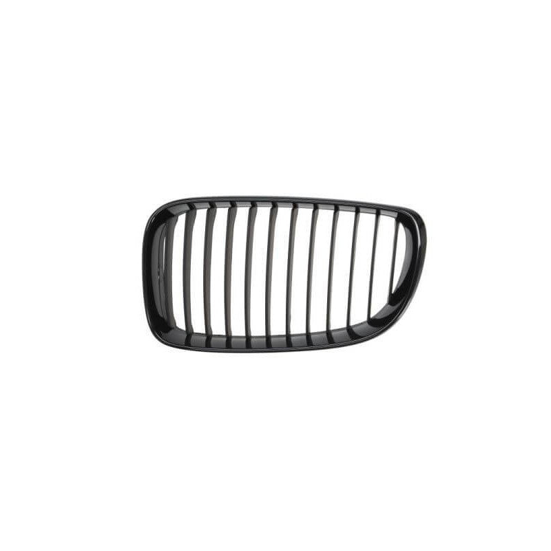 Grille de calandre avant gauche lames noires contour noir BMW Série 1 E81-E87-E82-E88 2007-2012