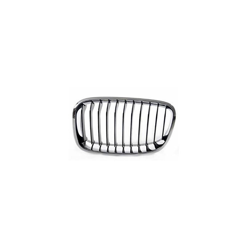 Grille de calandre avant gauche noire et chromée Basic BMW Série 1 F20 - F21 phase 1 2011-2015