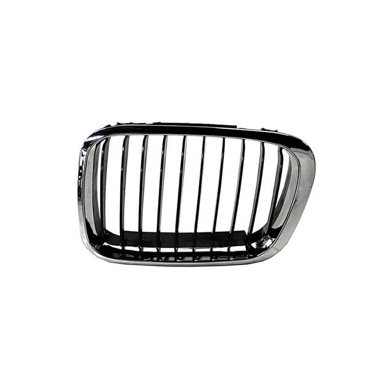 Grille de calandre avant gauche noire et chromée BMW Serie 3 E46 phase 1 1998-2001