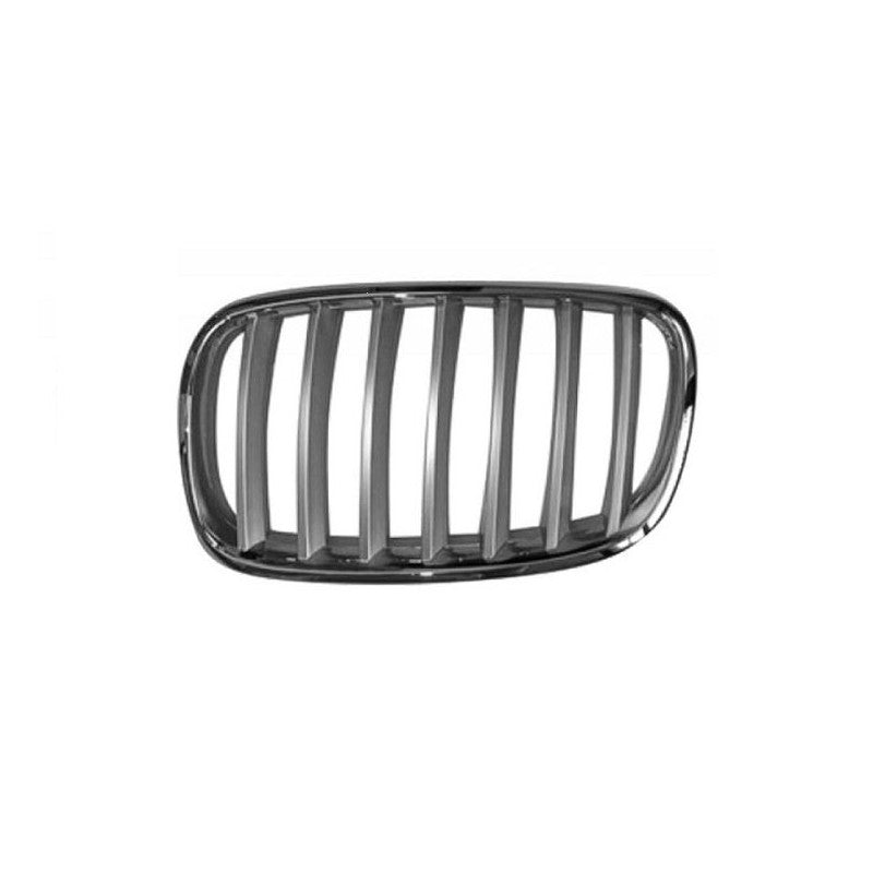 Grille de calandre avant gauche titane et chromée BMW X5 2 E70 2007-2013