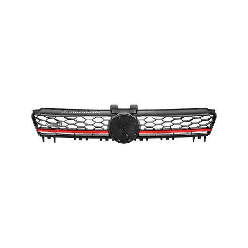 Grille de calandre avant noir et rouge Volkswagen Golf 7 GTI phase 1 2012-2017