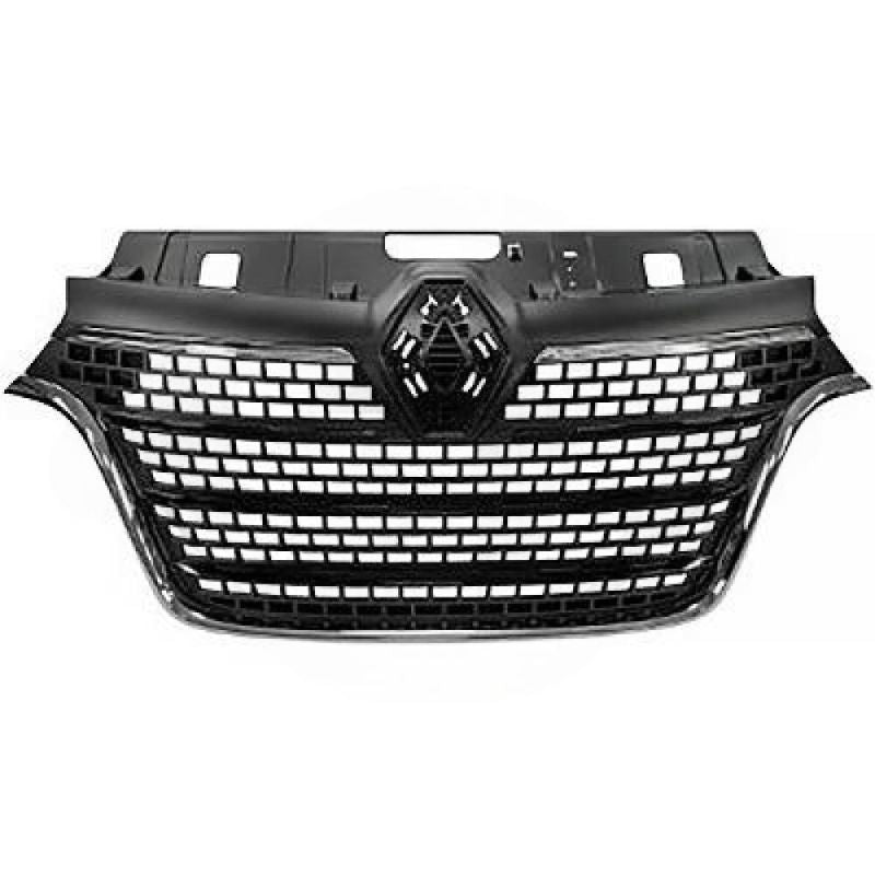 Grille de calandre avant noire avec moulure chromée et noire brillante Renault Master 3 phase 3 depuis 2019
