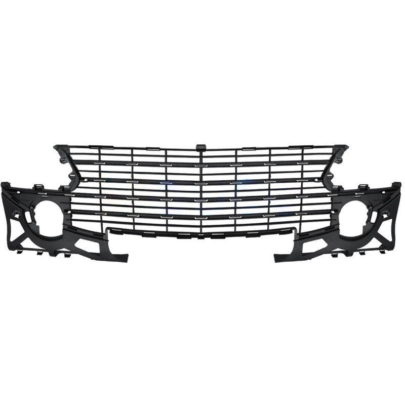 Grille de pare-choc avant centrale noire avec trous pour moulures Peugeot 307 phase 2 2005-2009