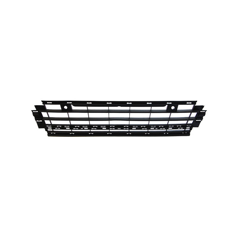 Grille de pare-choc avant centrale noire avec trous radars et moulure Volkswagen Golf 8 depuis 2020