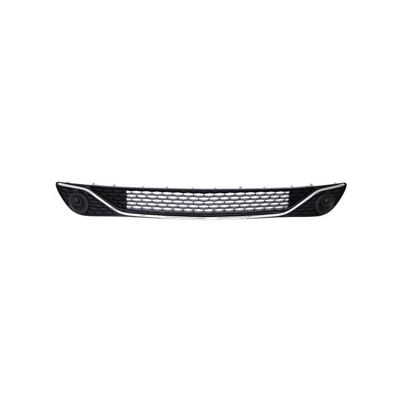 Grille de pare-choc avant centrale noire et chromée Lancia Ypsilon 2 phase 2 depuis 2015
