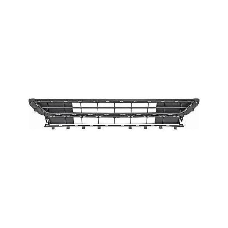 Grille de pare-choc avant centrale noire et chromée Volkswagen Polo 6 phase 1 2017-2021