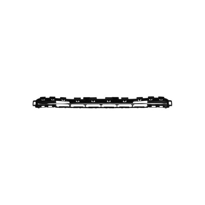 Grille de pare-choc avant centrale supérieure noire et chromée Peugeot 207 depuis 2009