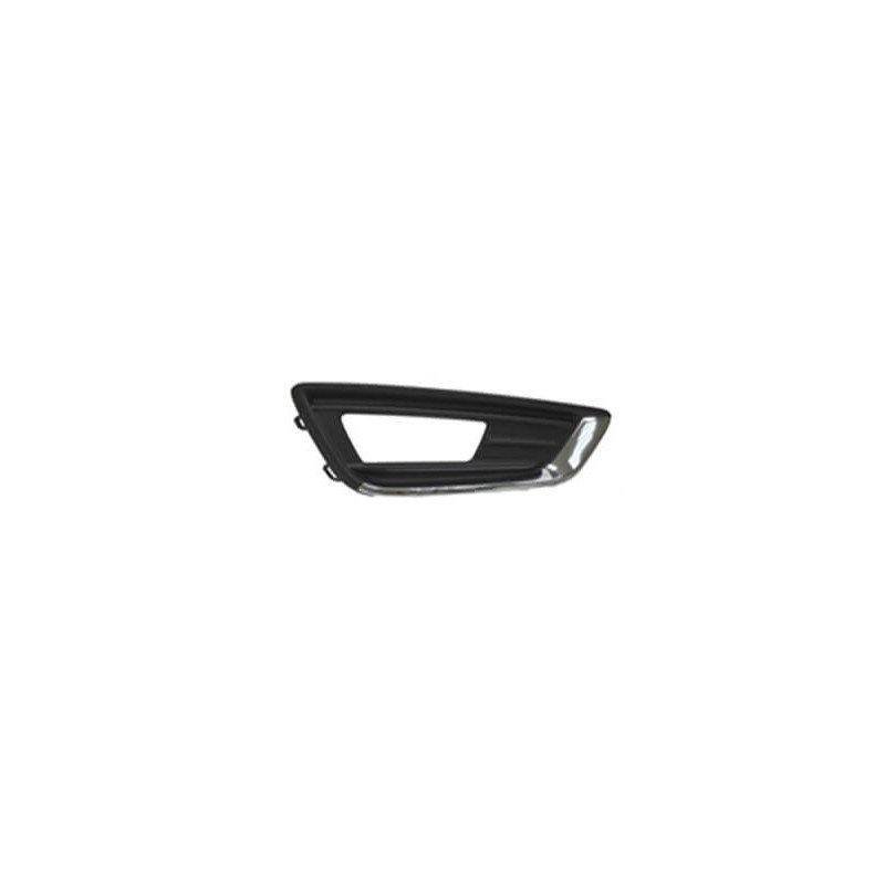 Grille de pare-choc avant droite inférieure noire et chromée avec trou anti-brouillard Ford Focus 3 phase 2 2014-2018