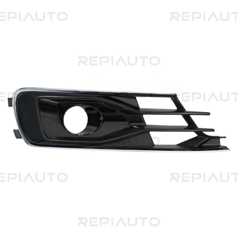 Grille de pare-choc avant droite noire contour chromé trou anti-brouillard Audi A6 4 (4G2-C7-4GC/4G5-C7-4GD) phase 2 2014-2018