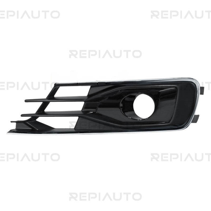 Grille de pare-choc avant gauche noire contour chromé trou anti-brouillard Audi A6 4 (4G2-C7-4GC/4G5-C7-4GD) phase 2 2014-2018