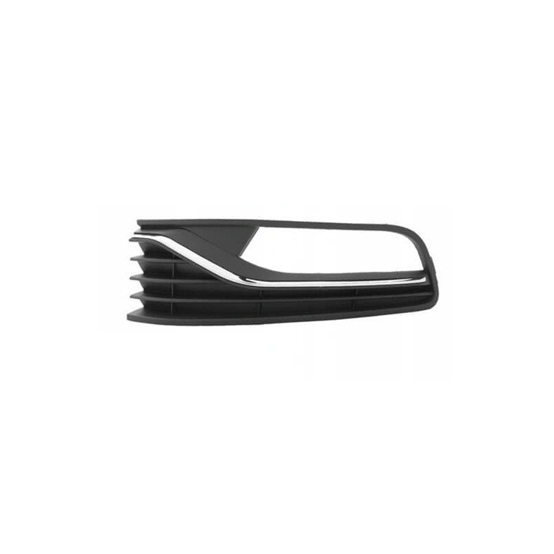 Grille de pare-choc avant gauche noire et chromée avec trou anti-brouillard Volkswagen Polo 5 2014-2017