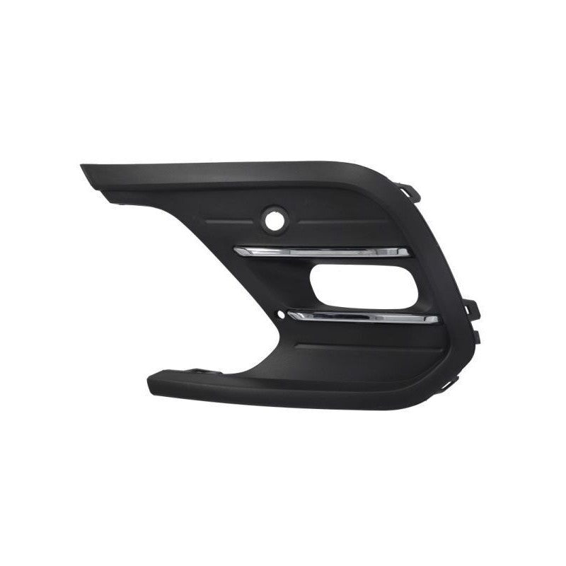 Grille de pare-choc avant gauche noire et chromée avec trou anti-brouillard Volkswagen Polo 6 phase 2 depuis 2021