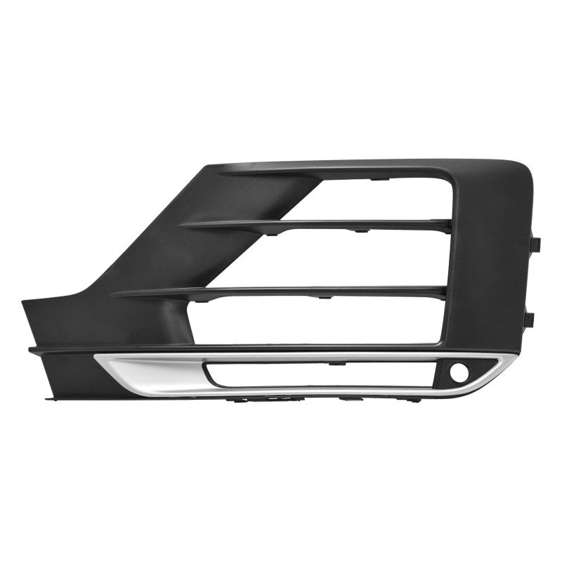 Grille de pare-choc avant gauche noire et chromée avec trou radar Audi Q2 (GA) phase 1 2016-2020