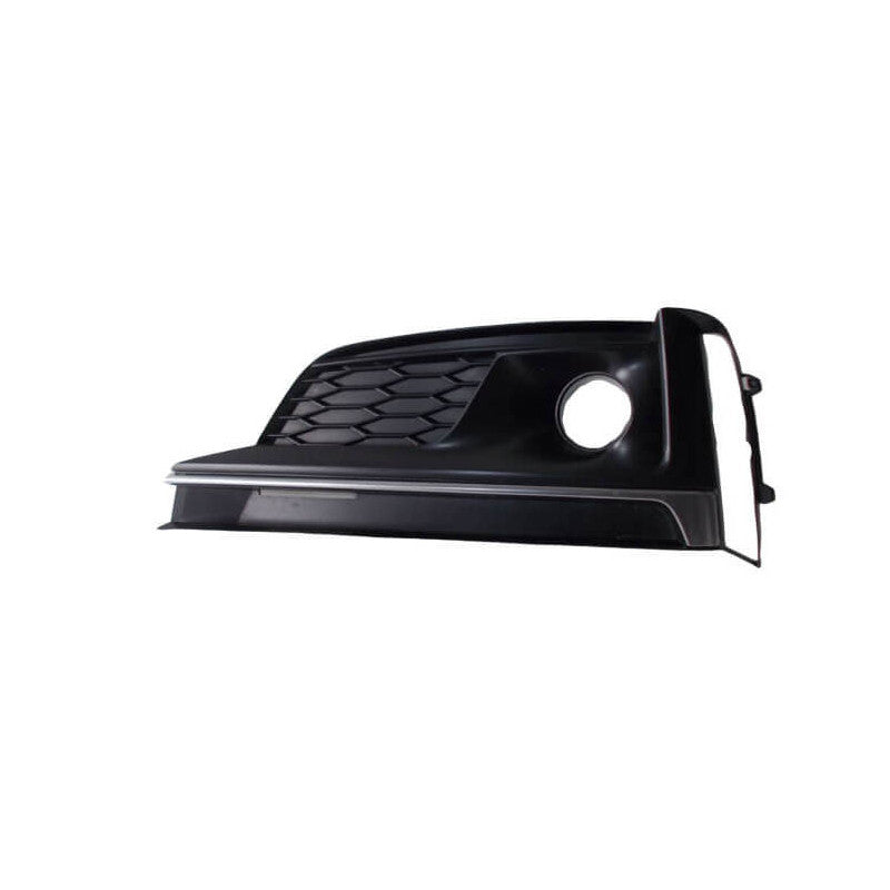 Grille de pare-choc avant gauche noire et noire brillante avec trou anti-brouillard Audi A4 5 B9 phase 1 2015-2019