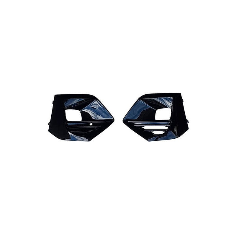 Grilles de pare-choc avant noires brillantes avec trous anti-brouillards kit Peugeot 2008 2 depuis 2019