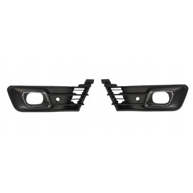 Grilles de pare-choc avant noires et chromées avec trous radars kit Renault Captur 1 phase 2 2017-2019