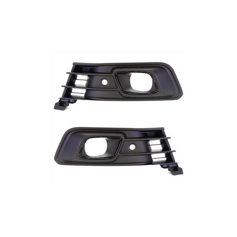Grilles de pare-choc avant noires et noires brillantes avec trous radars kit Renault Captur 1 phase 2 2017-2019