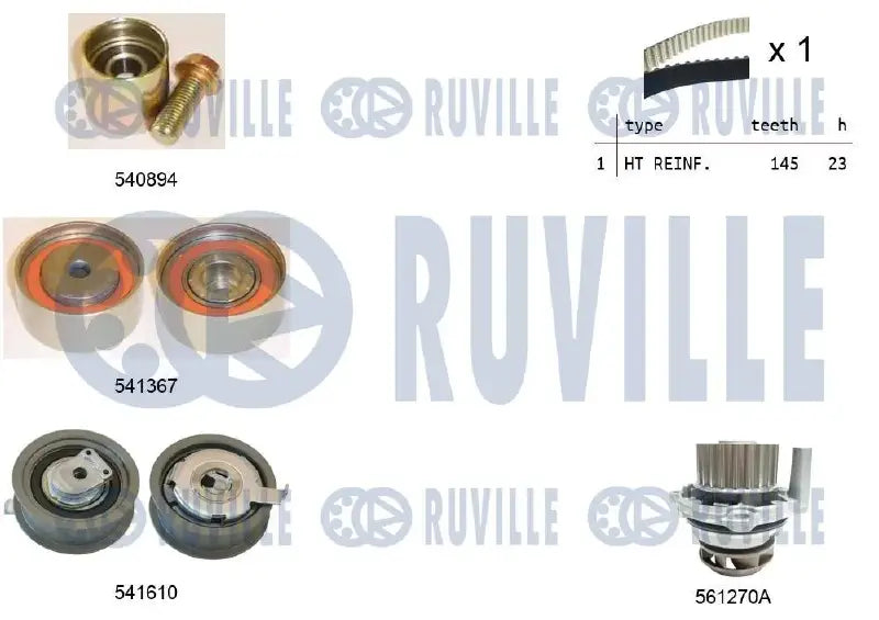 Kit distribution + pompe pour VW Touran, Golf V / Audi A4 B6, A3