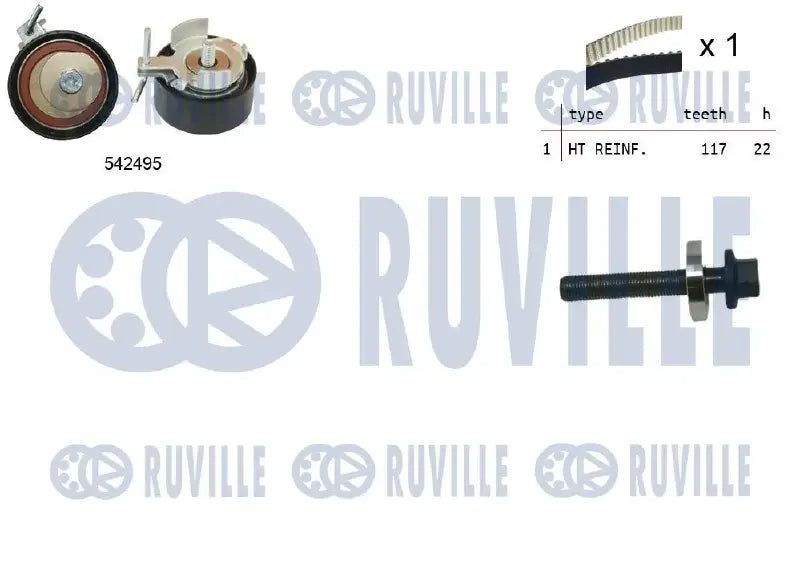 Kit distribution complet pour Ford Kuga II, Focus III, Focus III Turnier / Volvo V70 III, S60 II, V40