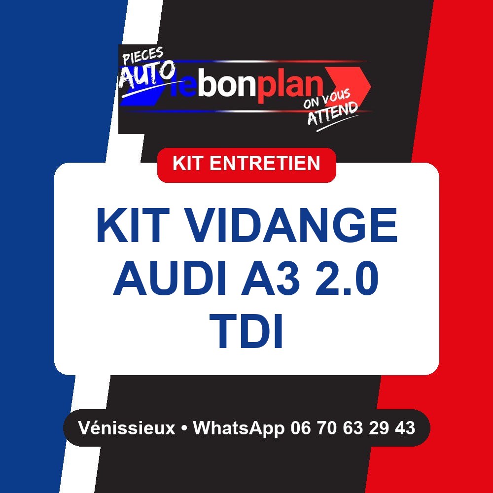 Kit vidange 4 filtres + huile – Audi A3 2.0 TDI 150 ch