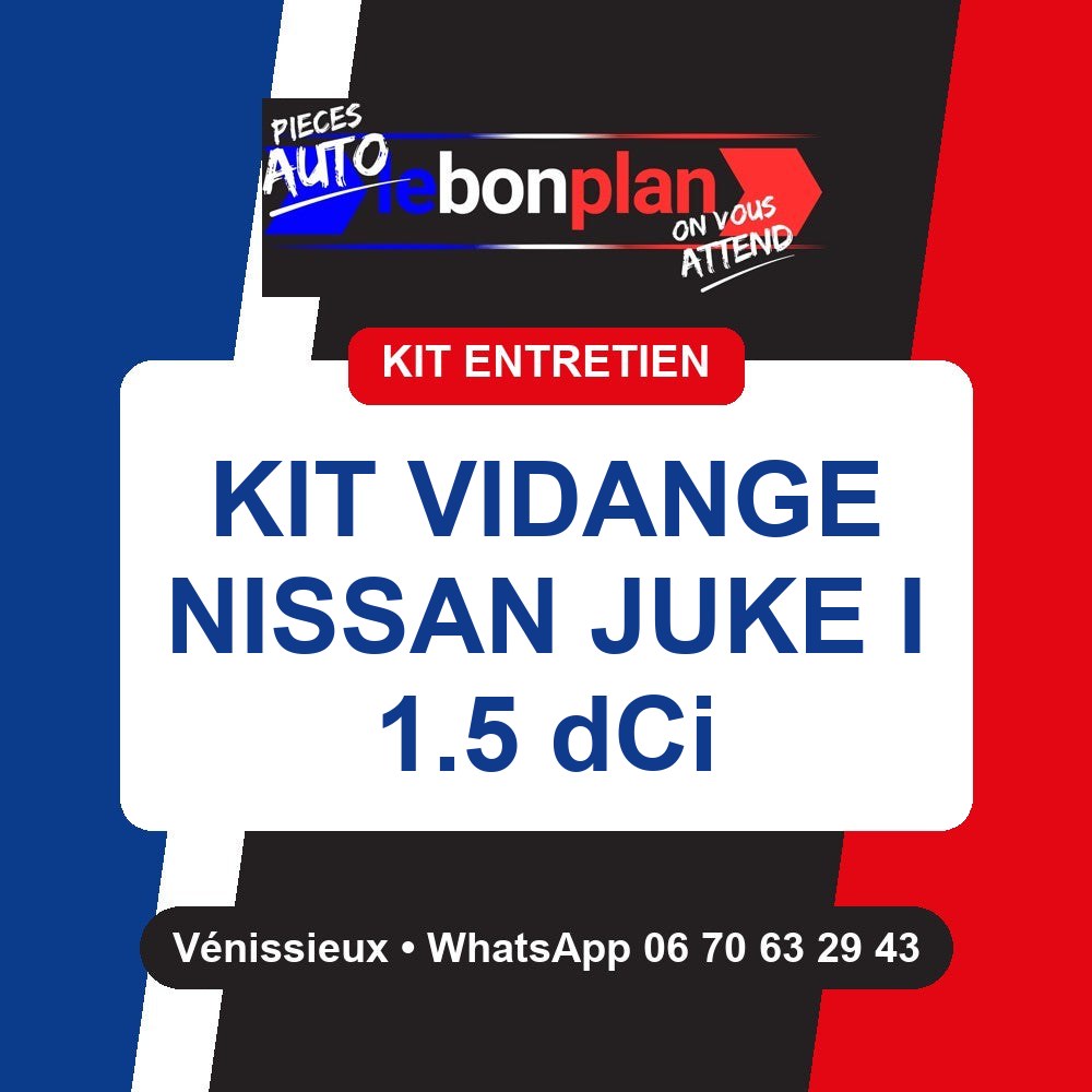 Kit vidange 4 filtres + huile – Nissan Juke I 1.5 dCi 110 ch