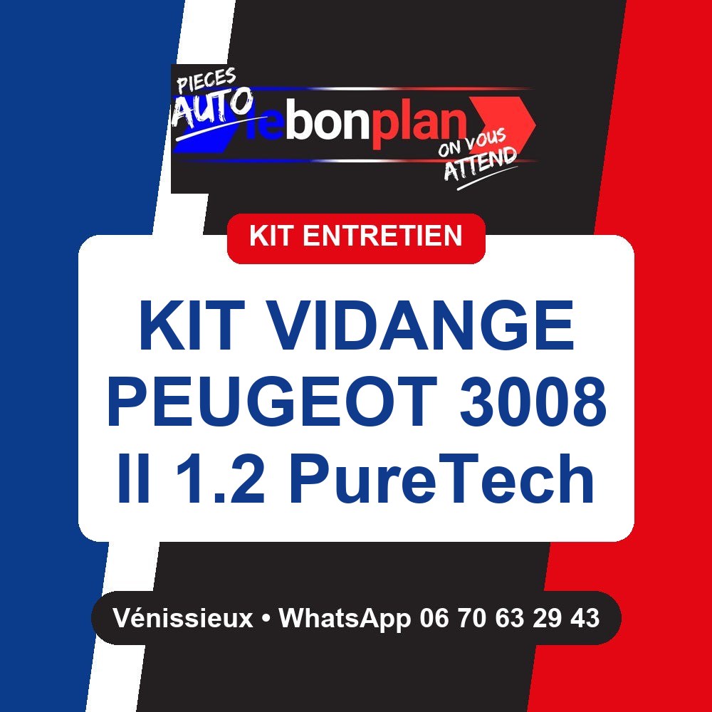 Kit vidange 3 filtres + huile – Peugeot 3008 II 1.2 PureTech 130 ch