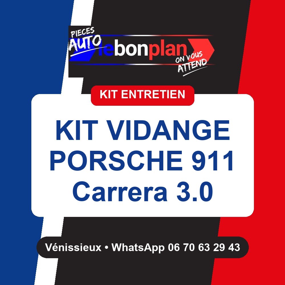Kit vidange 3 filtres + huile – Porsche 911 Carrera 3.0 370 ch