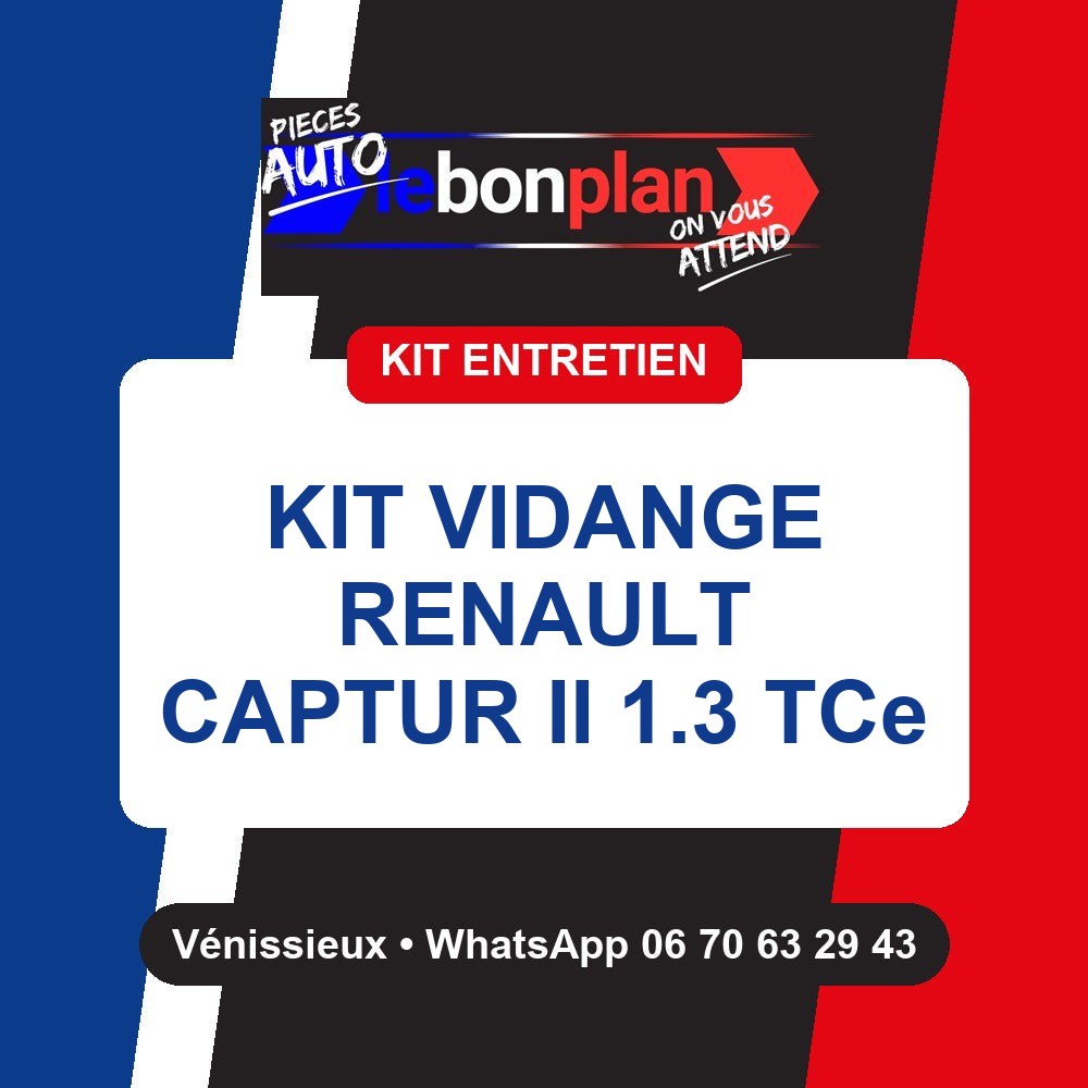 Kit vidange 3 filtres + huile – Renault Captur II 1.3 TCe 130 ch