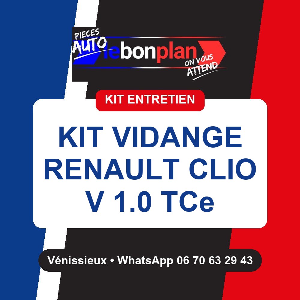 Kit vidange 3 filtres + huile – Renault Clio V 1.0 TCe 90 ch