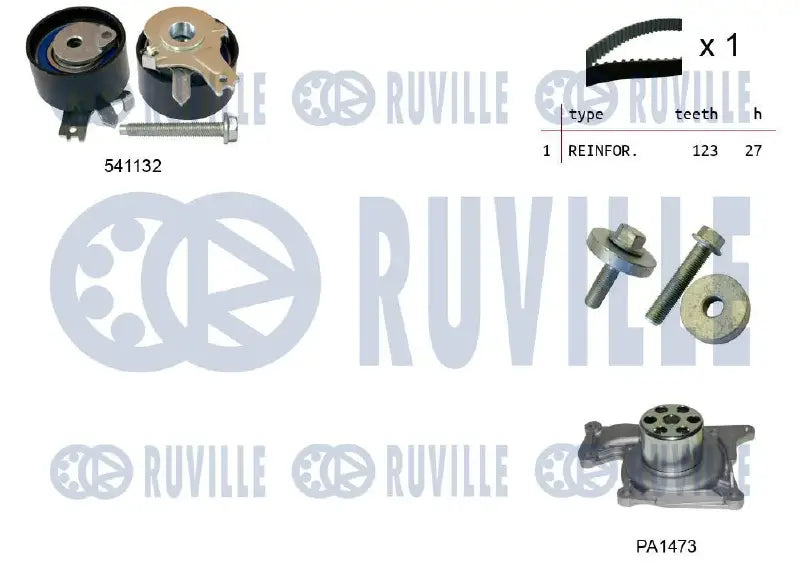 Kit distribution + pompe pour Renault Latitude, Megane III, Clio III / Dacia Logan, Duster, Lodgy